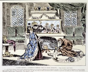 The Future Shown to Catherine de Medici in an Enchanted Mirror - Popular Image of the 18th Century by Unknown artist