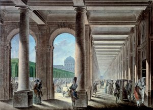 The Galleries and Gardens of the Palais Royal by Unknown artist