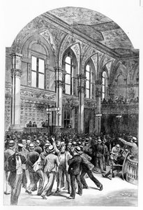The interior of the New York Stock Exchange in 1881 by Unknown artist