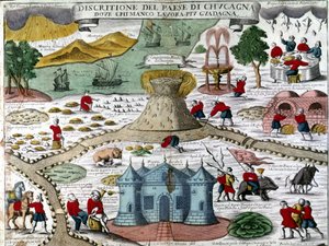 The land of cocagne: an imaginary land where one would live without work and without worry, in abundance and joy