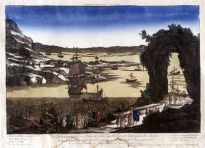 The landing of the French for the establishment of the new colony in the port of Nouvelle Cayenne (or France Equinoxiale) by Unknown artist