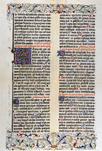 The Latin Bible by Gutenberg with 42 Lines - 1455 by Unknown artist