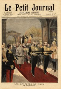 The obsequies of Tsar Alexander III (1815-1894), in the Cathedral of St. Peter and St. Paul, necropolis of the Romanov, in the center of the fortress of St. Petersburg