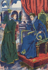 The princess will consult her godmother. Anonymous illustration for 