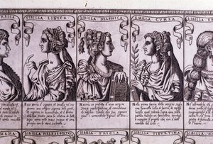 The sibyls: Libyan, Delphic, Cumaean (engraving) by Unknown artist