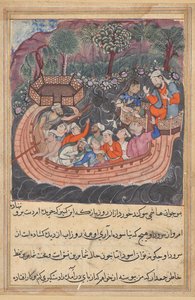 The young man of Baghdad reveals his true identity to the Hashimi, from a Tuti-nama (Tales of a Parrot): Forty-eighth Night by Unknown artist