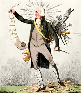 Thomas Paine (1737-1809), British writer and politician holding 