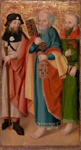 Three Apostles with Stick, Key and Axe