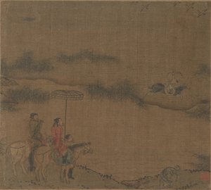 Three Horsemen Hunting Wild Geese
