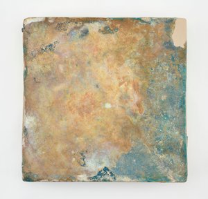 Tile, large, square (one corner restored)