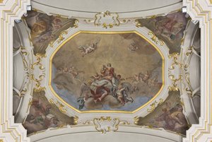 Trinity and Saint Stephen in Glory with the four Evangelists by Unknown artist