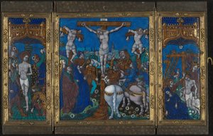Triptych with The Crucifixion, The Flagellation, and The Entombment by Unknown artist