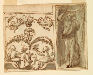 Two Projects for Painted Decorations of Panels by Unknown artist