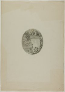 Two Putti by Funerary Monument by Unknown artist