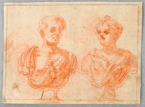 Two Roman Busts by Unknown artist