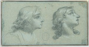 Two Views of the Head of a Youth by Unknown artist
