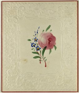 Untitled Valentine (Large Pink and Small Blue Flowers) by Unknown artist