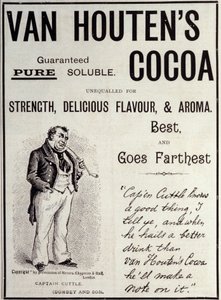 Van Houten cocoa advertising sticker, about 1890 by Unknown artist