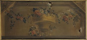 Vase of flowers in a niche. Between 1769 and 1789 by Unknown artist