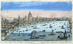 View of London and the Thames, southwest - optical view by Unknown artist