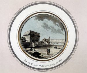 View of St Bernard Porte, built in 1670 (engraving)