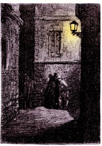 View of a Dark Alley in the Whitechapel District of London by Unknown artist
