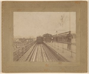 View of a Train Departing the Station by Unknown artist