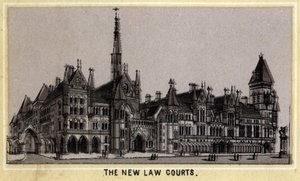 View of the New Court of Justice in London, England by Unknown artist