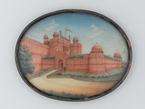 View of the Red Fort, Delhi, circa 1850