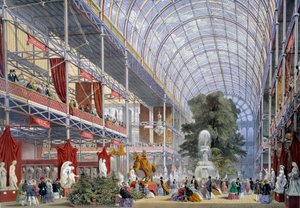 View of the Universal Exhibition at the Crystal Palace, built by Joseph Paxton for the occasion, in 1851 in London by Unknown artist