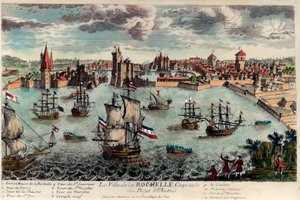 View of the city and port of La Rochelle, France