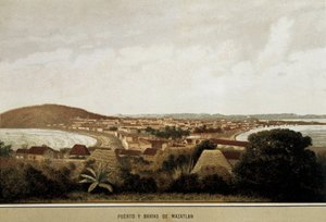 View of the city of Mazatlan on the coast of the Pacific Ocean, Mexico by Unknown artist