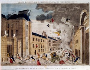 View of the Explosion of the Infernal Machine of the Rue Saint Nicaise in Paris by Unknown artist