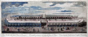 View of the fair of Venice, Italy. Engraving from the 18th century by Unknown artist