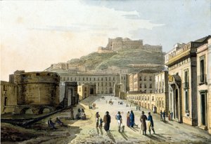 View of the Strada del Molo and the Castel Sant