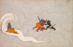 Vishnu Battles Madhu and Kaitabha, from a Markandeya Purana by Unknown artist