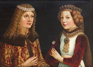 Wedding portrait of Ladislaus the Posthumous and Magdalena of Valois