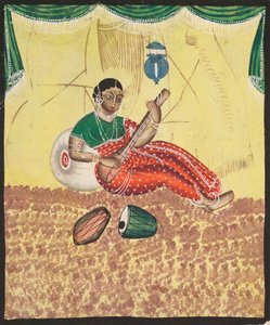 Woman Playing Music (recto) by Unknown artist