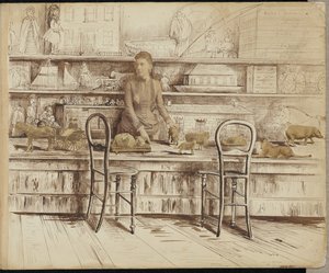 Woman at a Toy Counter