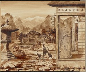 Woman in a Japanese Setting