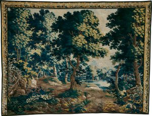 Woodland with a Pond by Unknown artist