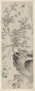 Yellow Chrysanthemums and Red Osmanthus in the Style of Wang Yuan by Unknown artist