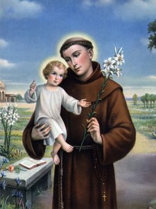 Pious image: representation of Saint Anthony of Padua known as the Thaumaturge by Unknown artist