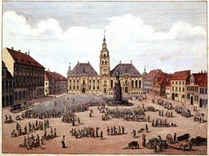 The public square of the city of Mannheim (Germany) by Unknown artist