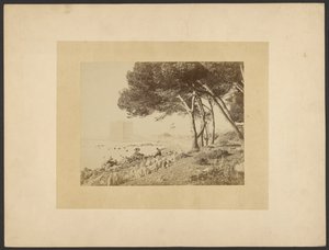 View of Lérins Abbey, seen from Cannes