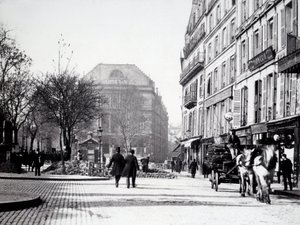 A Rue de Paris with the Ambigu Theatre by Unknown photographer