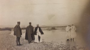 Album of the First World War in Friuli-Venezia Giulia: Officers and Red Cross Nurses Over the River Natisone by Unknown photographer
