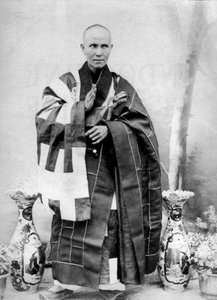 Annamese Bonze in Cochinchina, Indochina, c. 1900 (b/w photo)