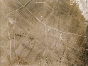 British Aerial Reconnaissance Photographs Recording the Positions of Trenches on the Western Front During the First World War by Unknown photographer