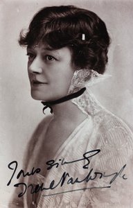 Closeup of the English actress Irene Vanbrugh